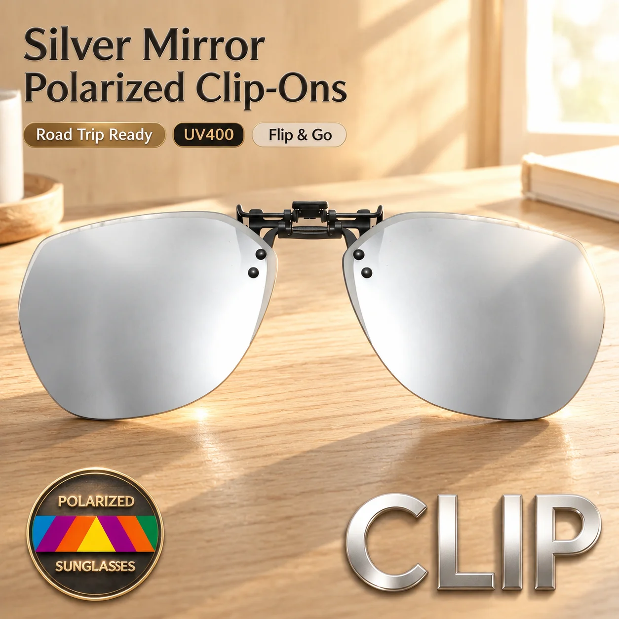 Retro Street Style Sunglasses for your Outdoor Sports days. YOOSKE Polarized Clip On Sun Glasses flip up for a quick change