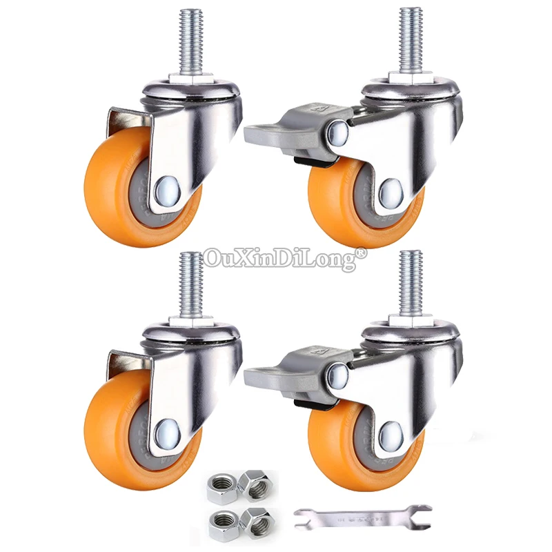 

4 шт., износостойкие нейлоновые тихие ролики для мебели, 1-2 дюйма