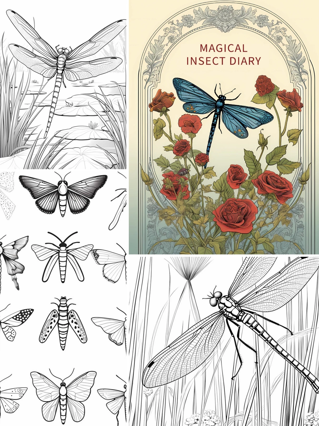 1pc Magical Insect Diary Art Coloring Book Original Upgraded Paper Thickened 22 Pages Coloring Books Gift For Holiday Birthday