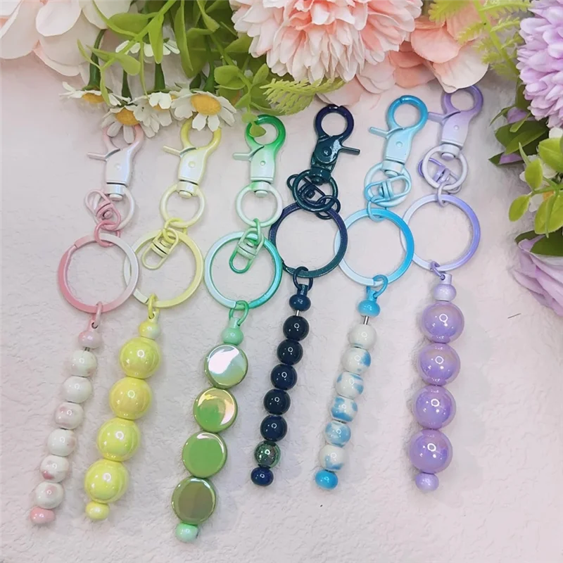

ABUH-30 Pcs Beadable Keychain Bars Bulk Blank Cute Keychains Bar For Beads Purse Keychains For Women Man