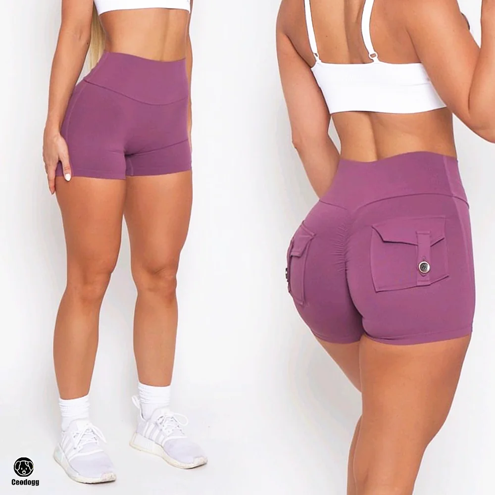 Shorts Scrunch Butt Booty, Cintura Alta, Prova de Agachamento, Leggings Ativas, Esportes, Yoga, Ciclismo, Corrida, Fitness, Ginásio, Nylon, S-XL,