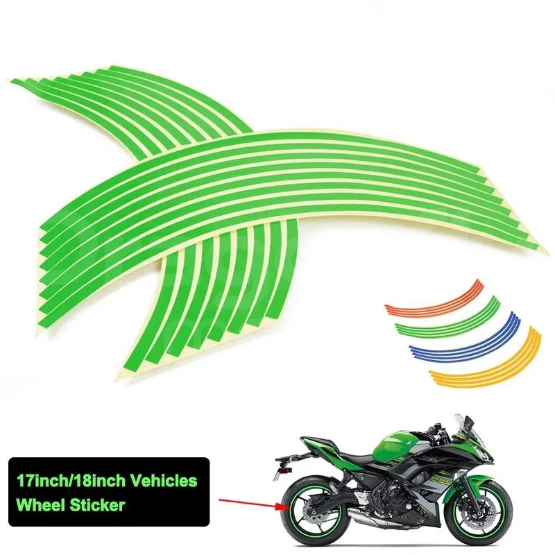 Motorcycle Wheel Sticker Reflective Rim Stripe Tape Bike Stickers FOR KAWASAKI NINJA 650 Z650 Z750 Z800 Z900 Z900RS zr14 zr7