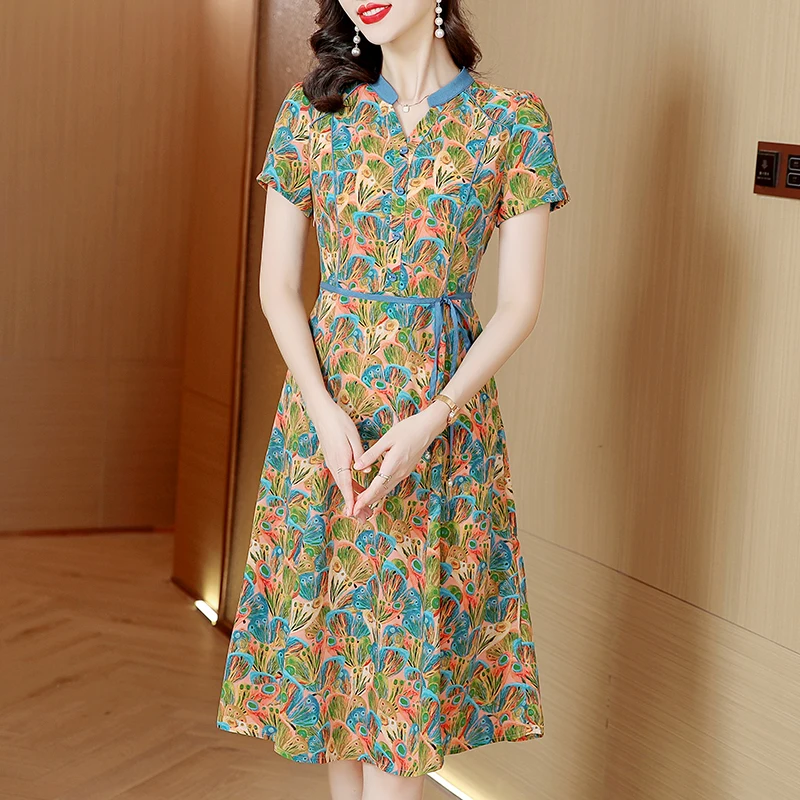 

Summer French Floral Luxury Elegant Midi Dress 2024 New Holiday Beach Casual Elegant Dress Women Bodycon Vintage Evening Dresses