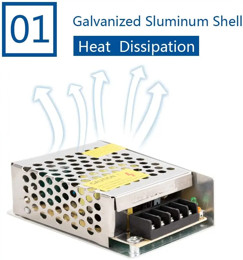 Alimentatore LED 12V 24V 1A trasformatore di illuminazione 18W 24W conversione di alimentazione ca per progetto di Computer CCTV con striscia LED