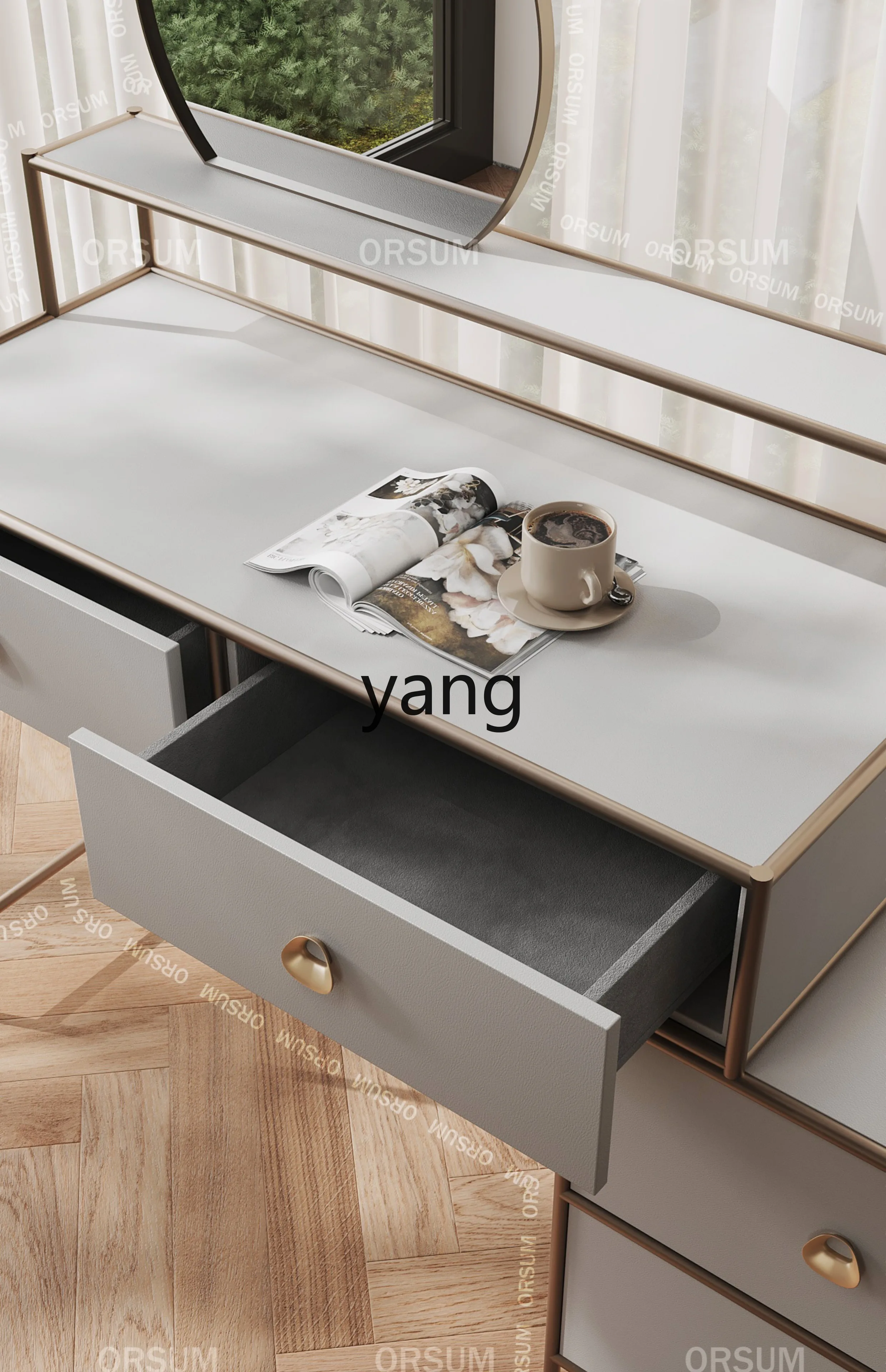 LMM モダン シンプル ドレッサー サイド キャビネット ライト 高級 アート クリエイティブ ハードウェア テーブル