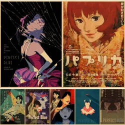 Perfect Blue Anime Posters Retro Kraft Paper Bar Cafe Coffee House Decor Gift Aesthetic Art Wall Paintings Room Home decor