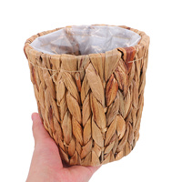Handmade Woven Rattan Storage Baskets Lightweight Decorative Seagrass Plant Holders Indoor Breathable Hyacinth Baskets for Home
