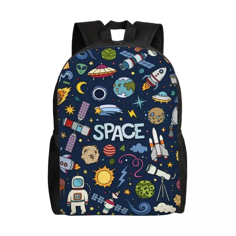 3D Print Space Universe Sun Planet Backpack for Boys Girls Astronaut Spaceship School Travel Bags Bookbag Fits 15 Inch Laptop