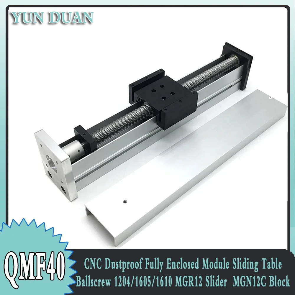 

CNC Linear Rail Dustproof Fully Enclosed Module Sliding Table Ballscrew 1204/1605/1610 MGR12 Slider MGN12C Block Router XYZ