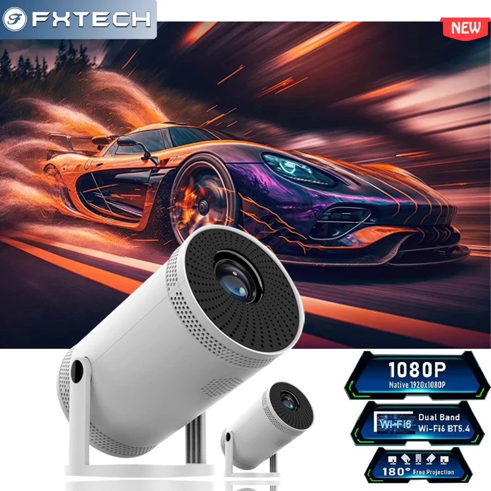 

KaiAua NEW Android 11 Projector Native 1080P 120ANSI HY320 Dual Wifi6 BT5.0 1280*728P Cinema portable Projetor Upgrated FY300