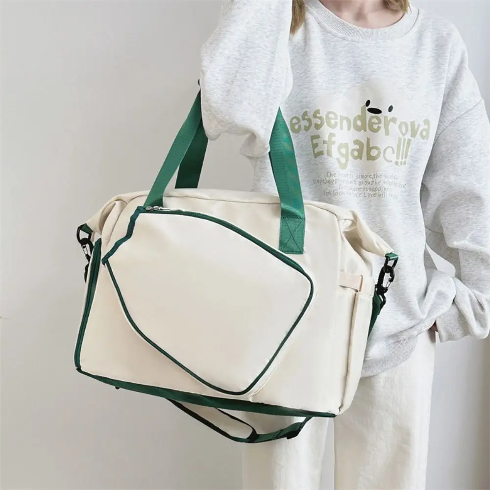 

Portable Tennis Racquet Bag Large Capacity Sports Pickleball Racket Bag Shoe Compartment Travel Tennis Shoulder Bag