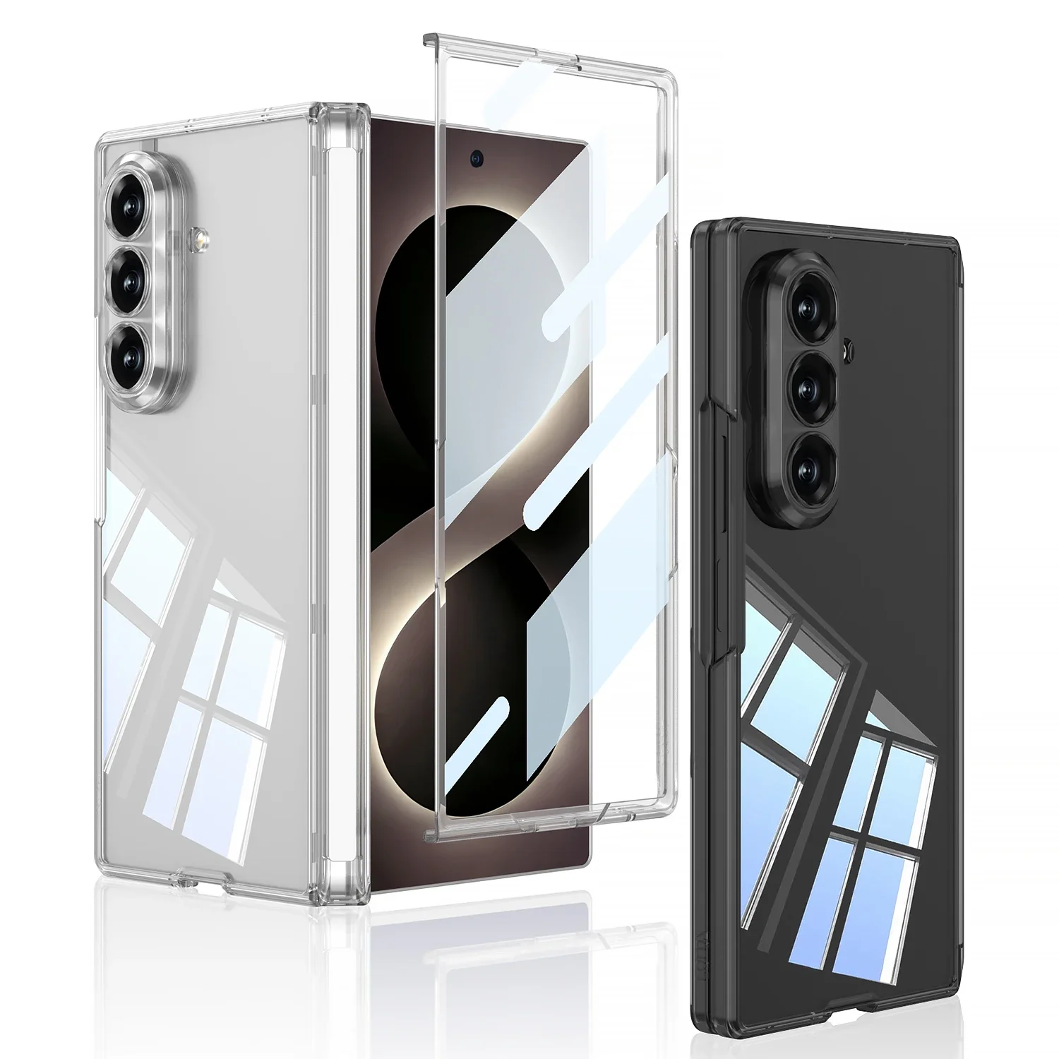 For Samsung Galaxy Z Fold 8 Ultra Case Magnetic Hinge Outer Screen Glass Protective Clear Plastic Cover For Galaxy Z Fold7 Case
