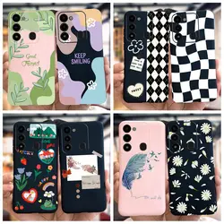 Cute Painted Phone Case For Tecno Spark Go 2022 Back Cover Soft Rubber Coque For Tecno Spark 8C Case Spark8C 8 C 8 Pro KG5k Capa