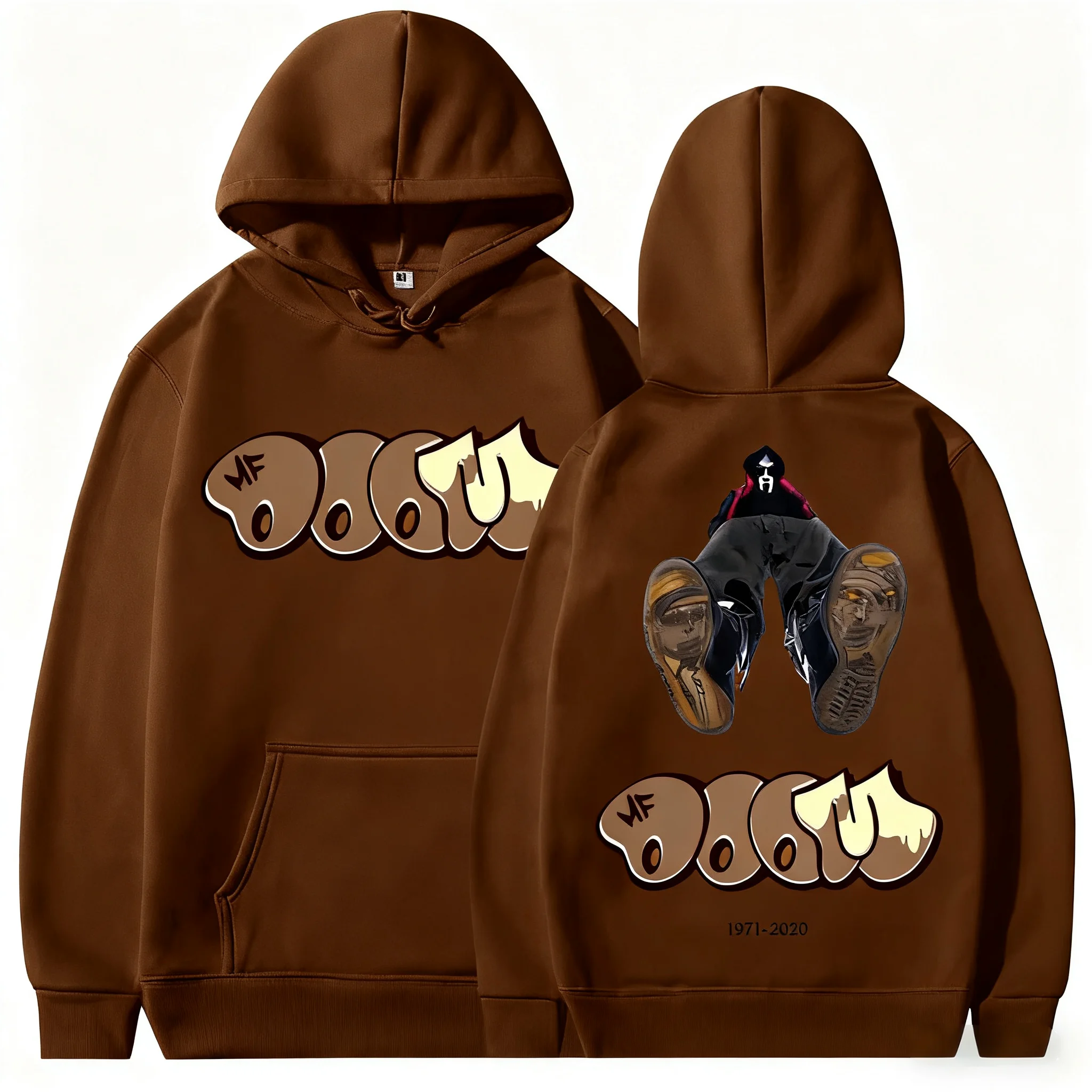 مغني الراب Mf Doom Madvillain مزدوجة الوجهين طباعة هوديي الرجال النساء الهيب هوب الراب خمر الشارع الشهير الرجال الملابس harajuku هوديس