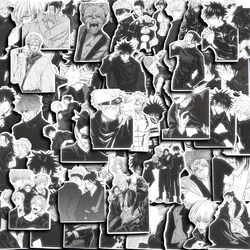 10/30/60pcs Anime Jujutsu Kaisen Stickers Black White Decals DIY Laptop Motorcycle Skateboard Phone Waterproof Sticker Kids Toys