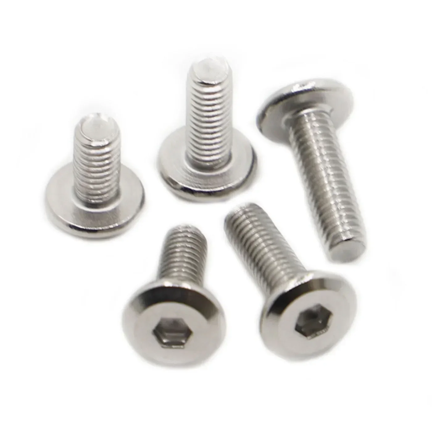 5-20pcs M3 M4 M5 M6 M8 304 Stainless Steel Large Hex Hexagon Allen Socket Flat Head Furniture Rivet Screw Connector Joint Bolt