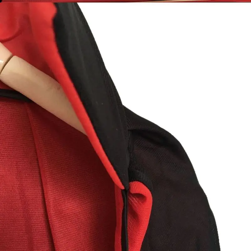 양면 빨간색과 검은색 할로윈 파티 뱀파이어 후드 망토 어린이 의상 액세서리 스탠드업 칼라 포함 어린이 파티용