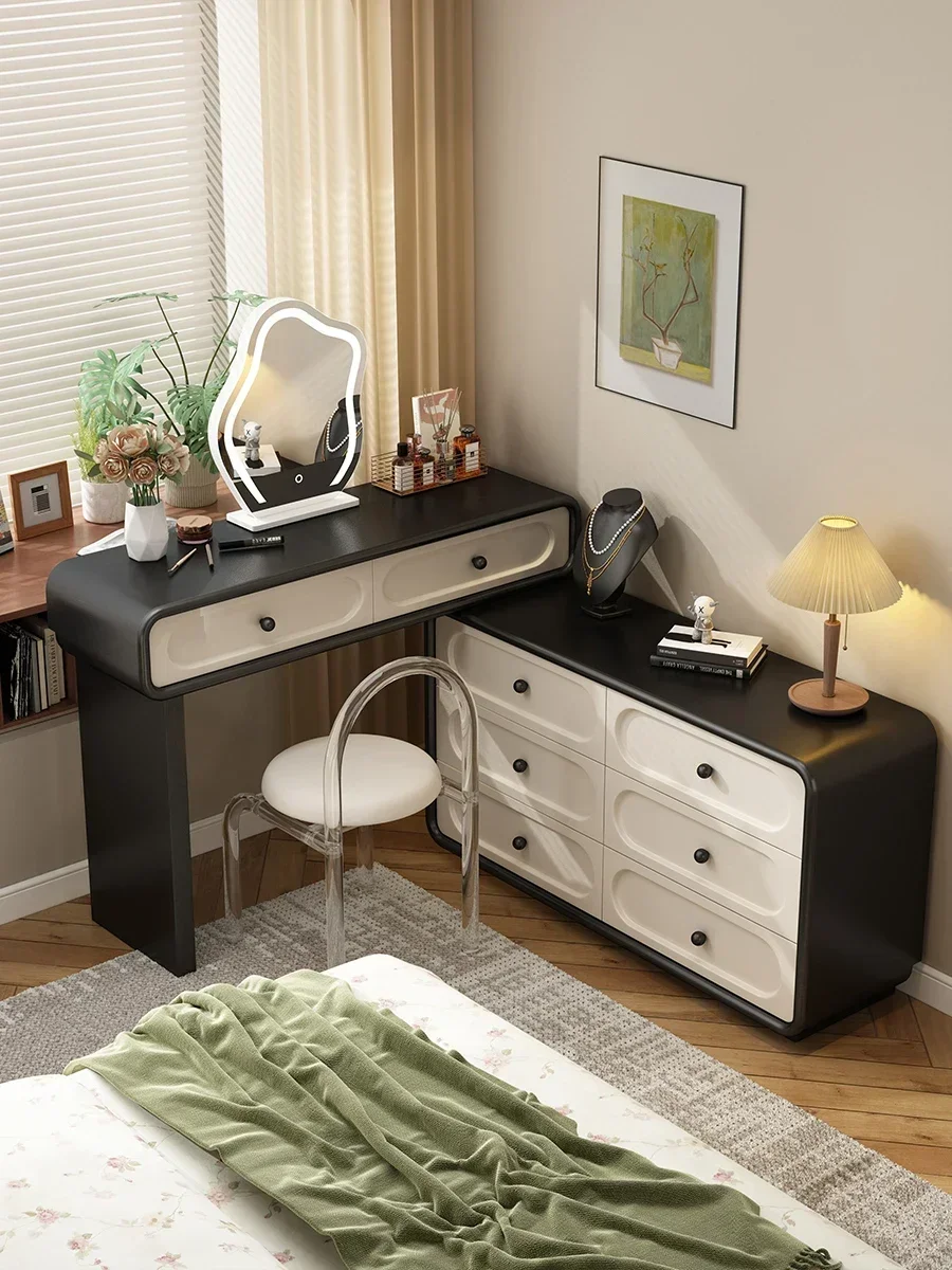 

All solid wood dresser chest integrated small apartment bedroom cosmetic table bedroom modern simple bedside storage cabinet
