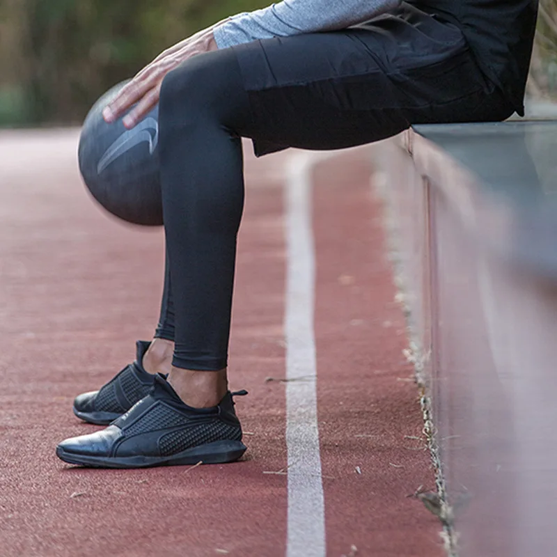 European And American Fitness Pants Men's Trousers Stretch Tight Pants Outdoor Basketball Training Bottoming Sports Pants