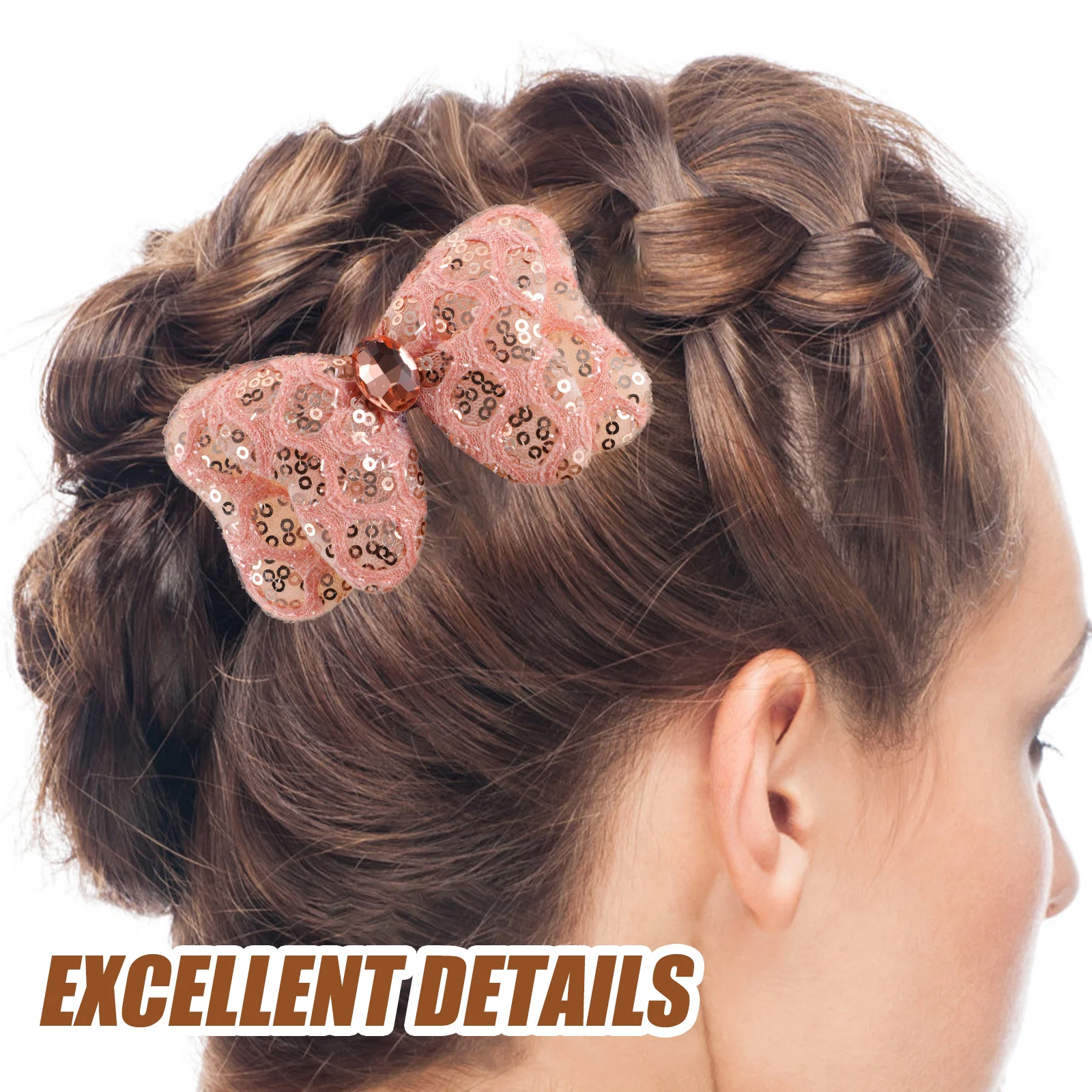 

5pcs Elastic Butterfly Hair Ties Sequin Bright Colors Cute Girls Ponytail Holders Toddler Hair Accessories