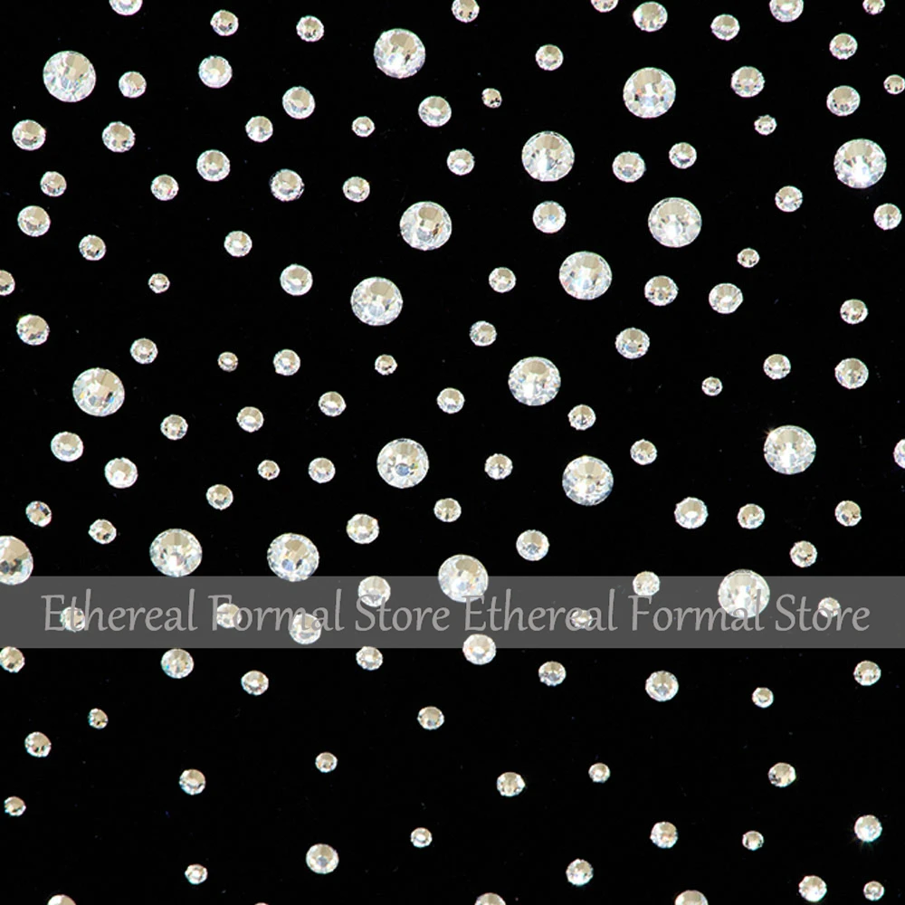 Роскошное черное вечернее платье с бисером, женское платье русалки для выпускного вечера без рукавов с разрезом, торжественное вечернее платье чайной длины, платье в Саудовской Аравии