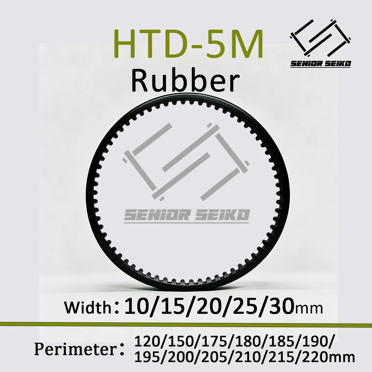 5MHTD Timing Belt Length 120/150/175/180/185/190/195/200/205/210/215/220mm Width 10/15/20/25/30mm HTD5M Closed Synchronous Belts