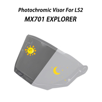 Motorcycle Photochromic Helmet Visor For LS2 MX701 EXPLORER Helmet Shield goggles hromic Tea black Automatically Darkens Lens