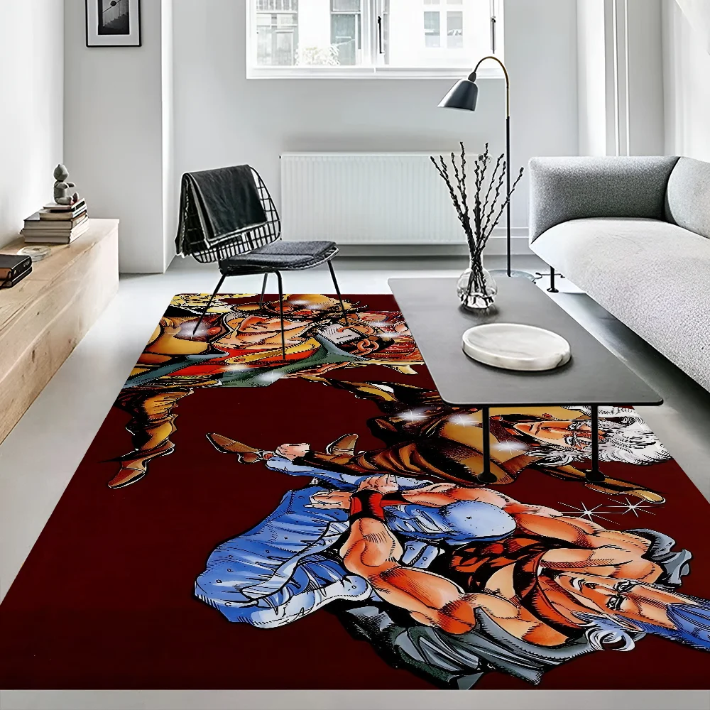 Jojos Bizarre Adventure Hallway Carpet Non-Slip Laundry Room Mat Laundry Decor Balcony Child Living Room Toilet Rug