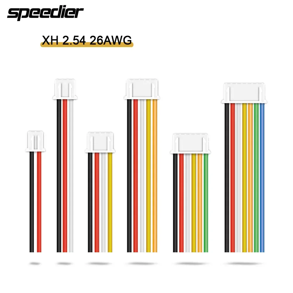 XH2.54 실리콘 와이어 단일 이중 헤드 터미널 와이어 전기 케이블 22AWG/60 26AWG/30 코어 2/3/4/5/6/7/8/9/10 핀 20cm 30cm