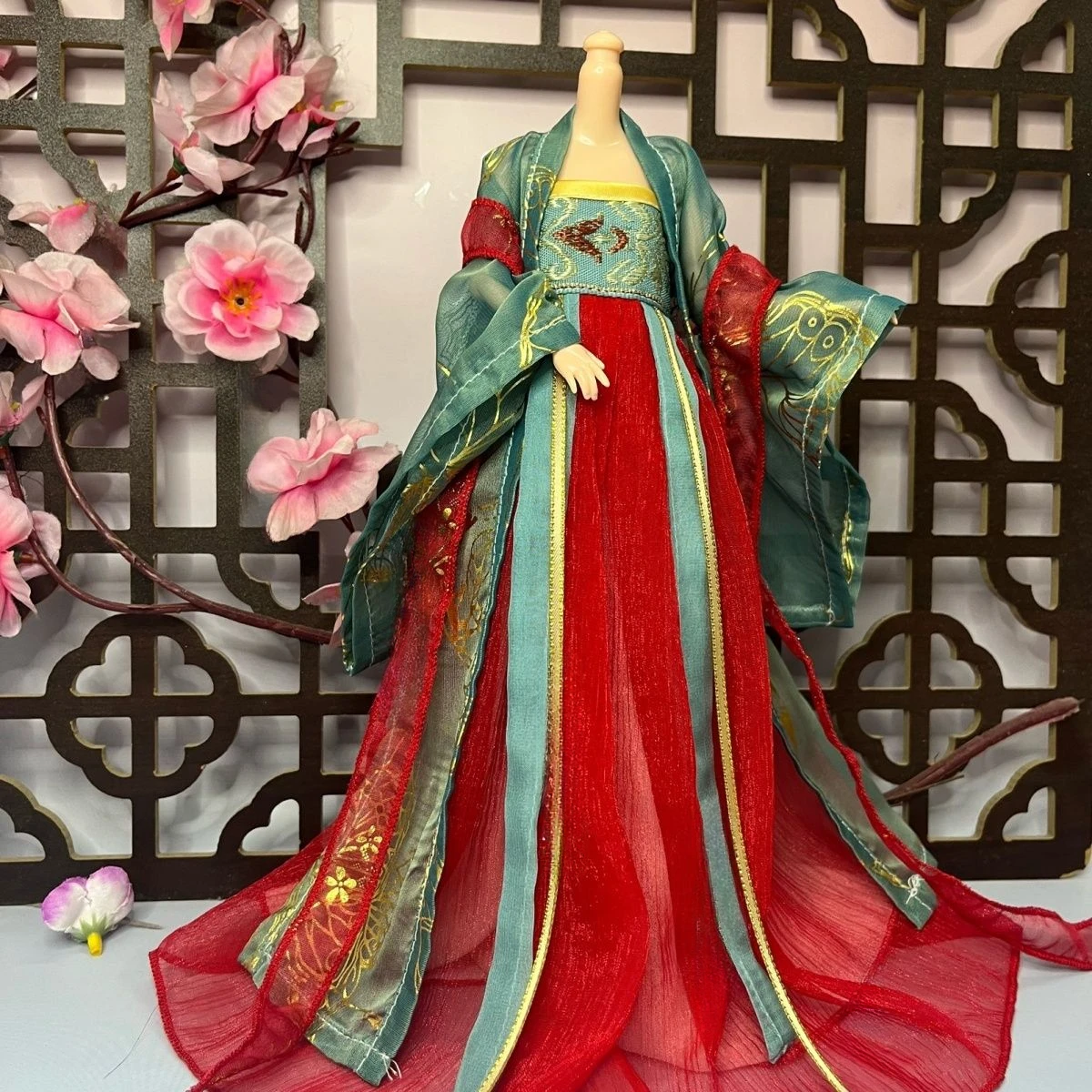 (Customized) 1/6 Doll's Clothes for 30cm Female Bjd Doll Ancient Style Chinese Hanfu Clothing Dress Up Doll Accessories,no Doll