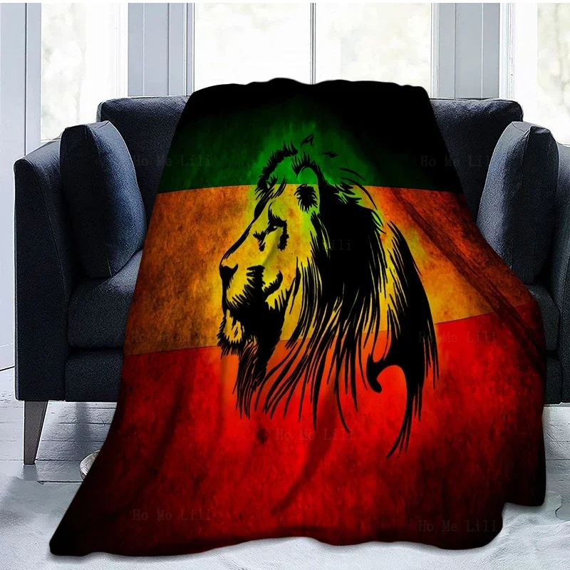 Ethiopian Flag With Judah Lion Reggae Order Of Eastern Star Worthy Matron Flannel Blanket By Ho Me Lili Fit For All Seasons Use