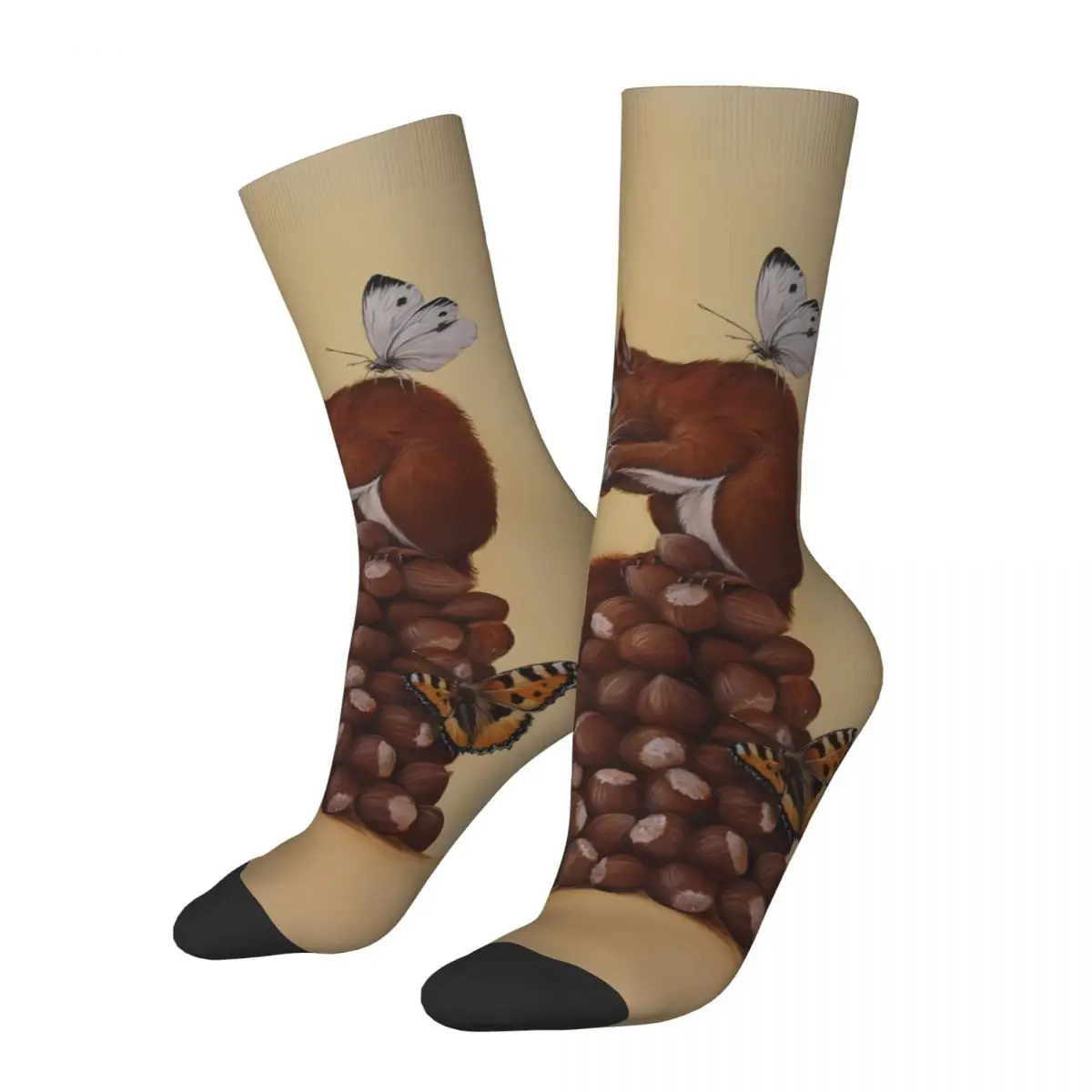 Squirrel Sock Printed Man Polyester