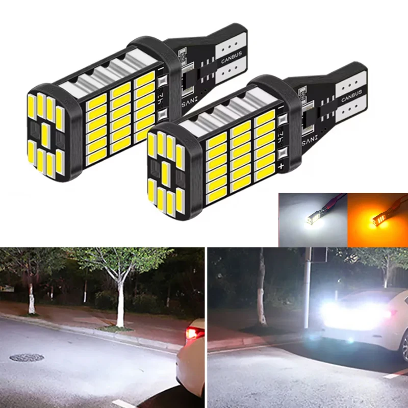 Bombilla LED Canbus de marcha atrás para KIA RIO, luz de marcha atrás, sin Error, 2 piezas, 2006, 2008, 2010, 2013, 2014, 2015, 2016, 2017, 2018, 2019, 2020, T15, W16W