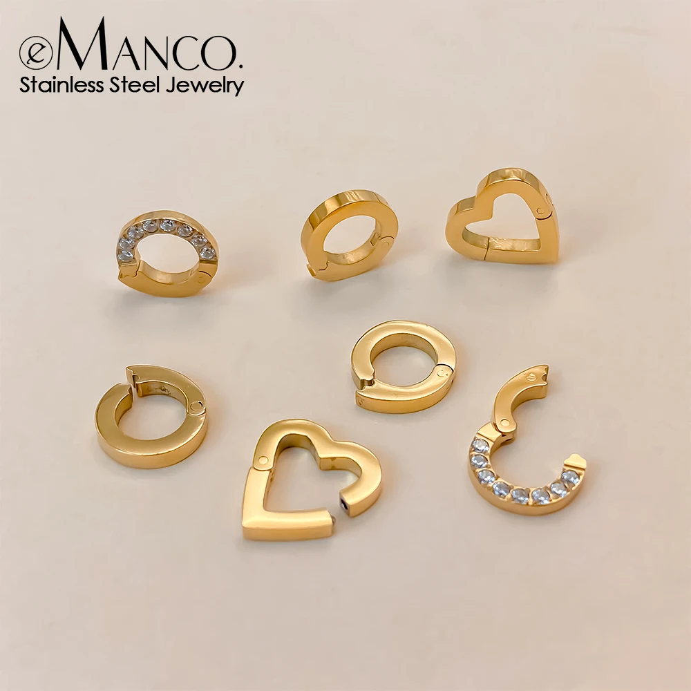 eManco Stainless Steel Polished Design Round Cutout Clasp for DIY Bracelet Necklace Jewelry Making