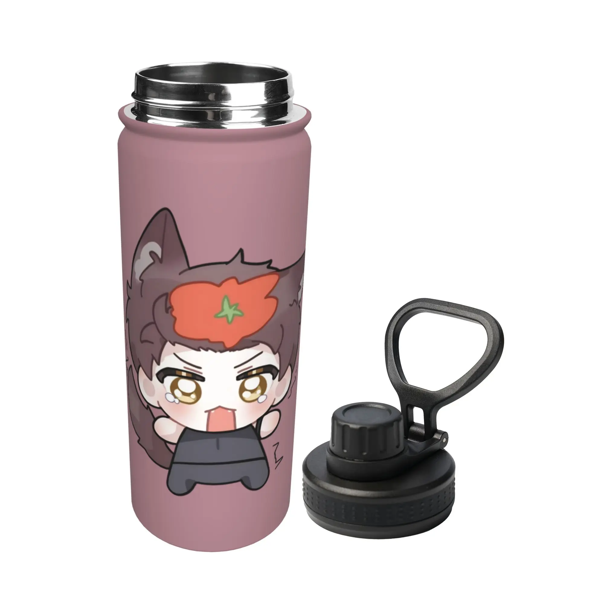 Love And Deepspace Chibi Valko 18OZ Sports Insulated Kettle  Thermal Cup Stainless Steel Office Home Mug Water Bottle