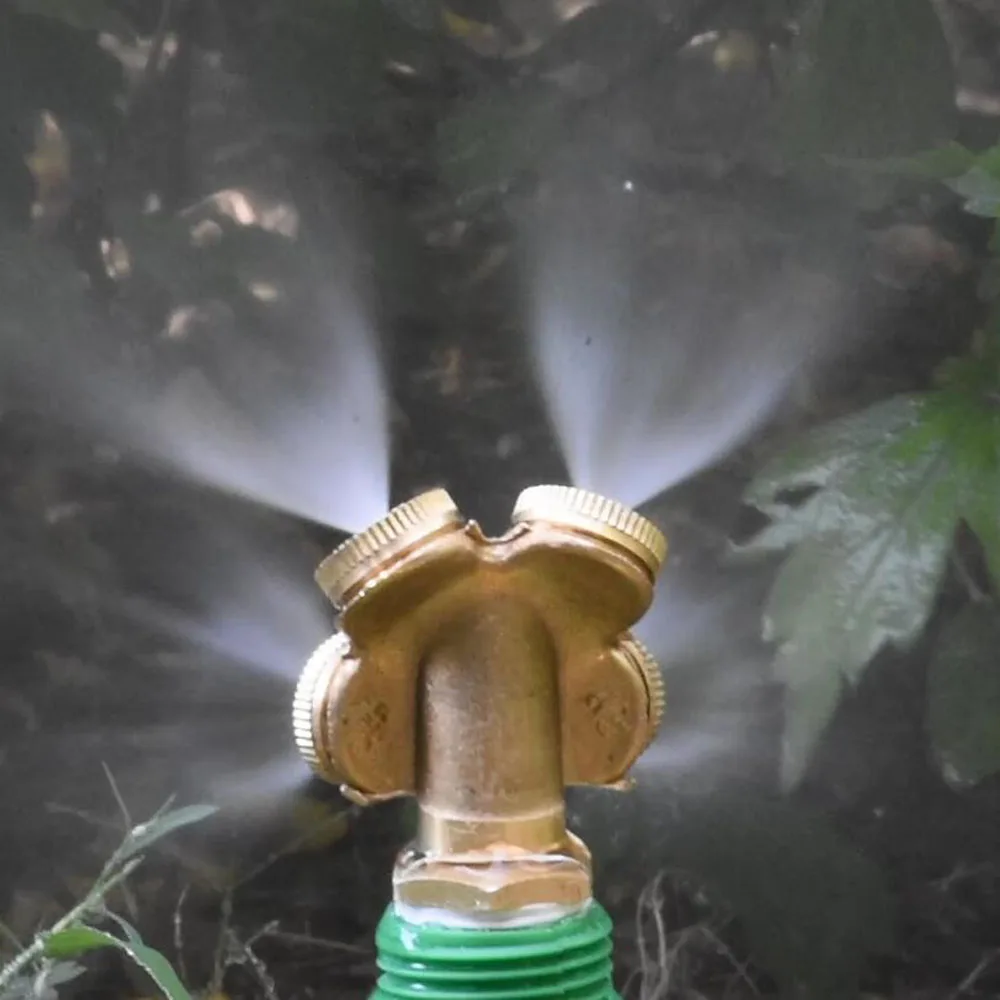 Boquilla pulverizadora de cobre para jardín de granja, cabezal de boquilla de 1/2/3/4, rociador de niebla para pesticidas en invernadero, rosca de