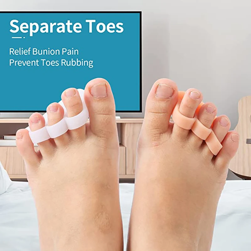 1Pair Silicone Gel Hammer Toe Straightener Corrector For Curled Toes  Feet Foot Care  Adjuster Tool