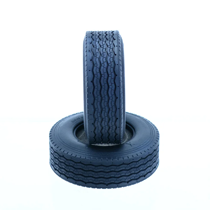 2pcs Rubber Tire Width Tyre for 1/14 Tamiya RC Truck Tipper SCANIA 770S VOLVO BENZ MAN TGX Car Accessories