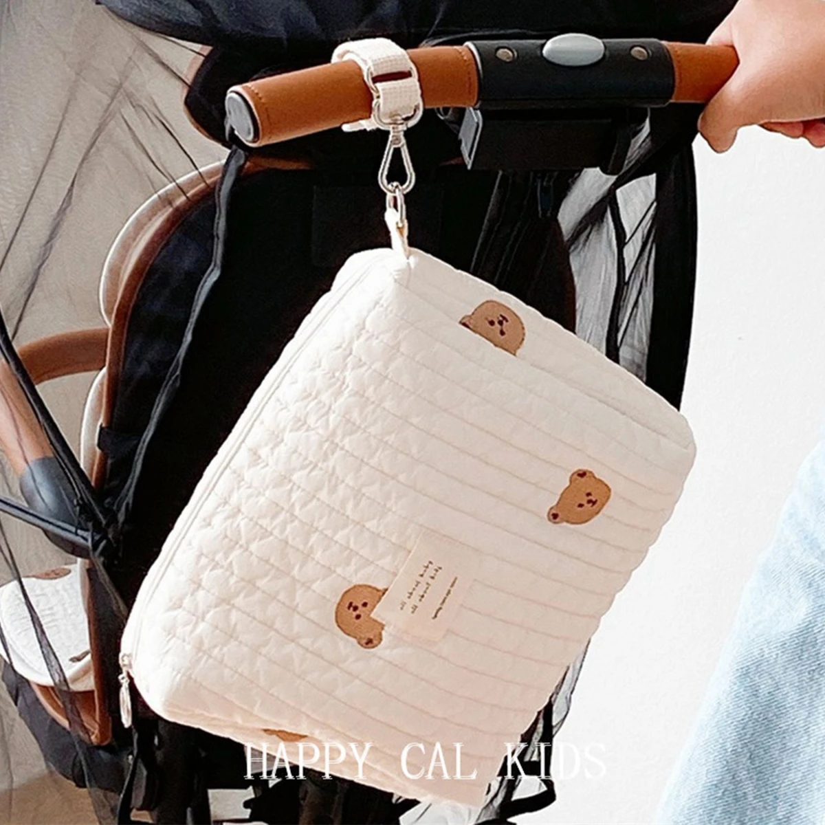 Stroller hanging bag Multi-functional bear mummy bag baby walking baby artifact accessories storage bag