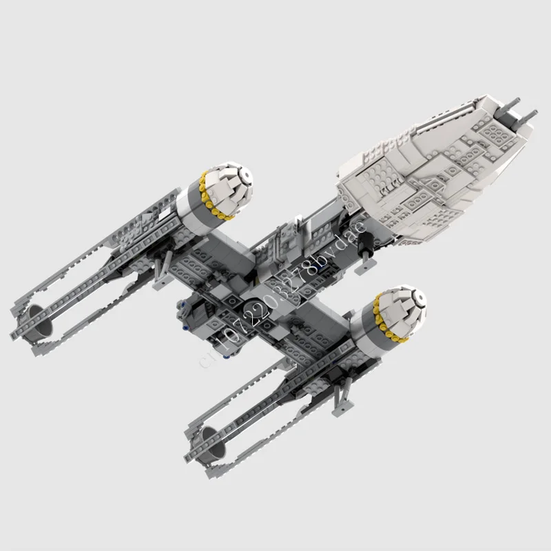 1693PCS Y WING STARFIGHTER Space War Weapon MOC SpaceShip Battle Model Building Blocks Architecture DIY Assembly Model Toys Gift