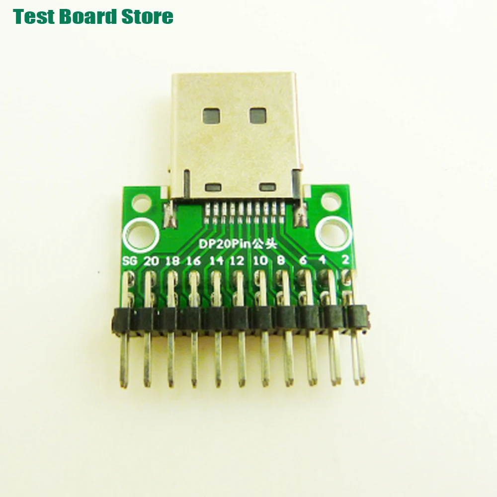 Test Board 1Pcs Display Port Female Test Board DP Male Test Board 22 pin PCB DP Test Base To Array Pin PCB Data