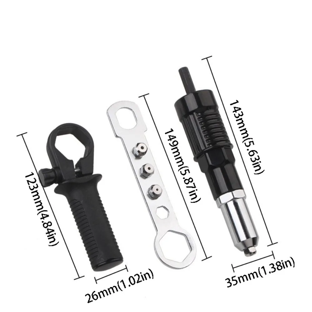 

Профессиональный электрический заклепочник для установки гайок, беспроводной, с адаптером для дрели, электрический инструмент для установки врезных гайок