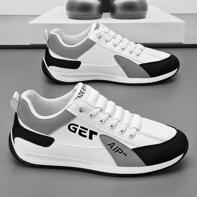 Zapatos deportivos sin cordones para hombre, zapatos informales para correr, zapatos blancos de verano con suela gruesa, zapa...