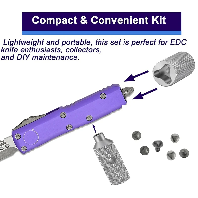 A03F Titanium Triangle Screw Driver Kit for Microtech Ultratech UTX-85 Troodon Knife Maintenance Set