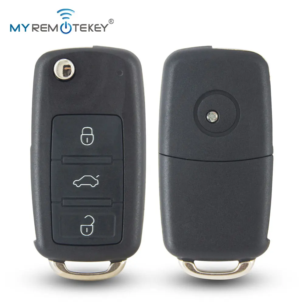 

REMTEKEY Car Folding Flip Remote Key Fob Shell for Audi A3 A4 A6 A8 TT Quattro Q7 2006 2007-2013 S6 2010 3 Buttons