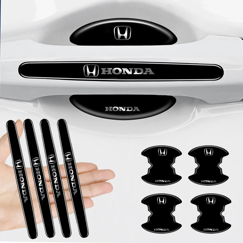Adesivos para para-choque de carro, película protetora para maçaneta, adesivos para porta, para honda civic fit accord crv 5th city crz jazz hrv piloto odyssey