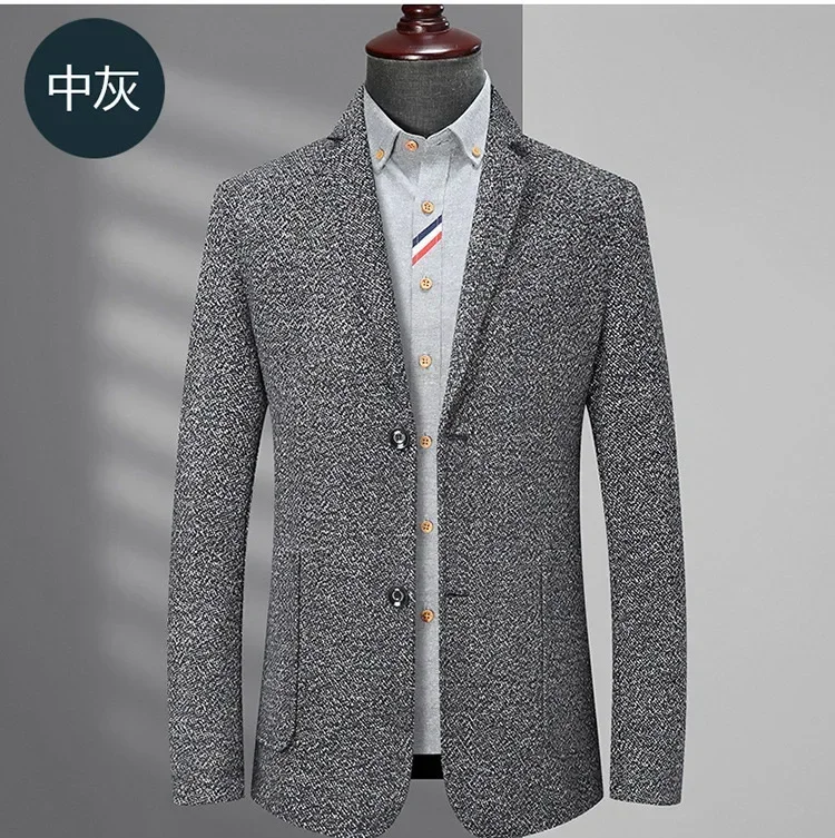 

Extra-large size men's suit jacket spring autumn business plus large loose suit casual tops mens blazer 6XL 7XL 8XL