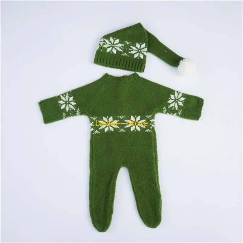 Y4QA عيد الميلاد الوليد الطفل التصوير الدعائم وتتسابق قبعة عيد الميلاد ومجموعة بذلة #3