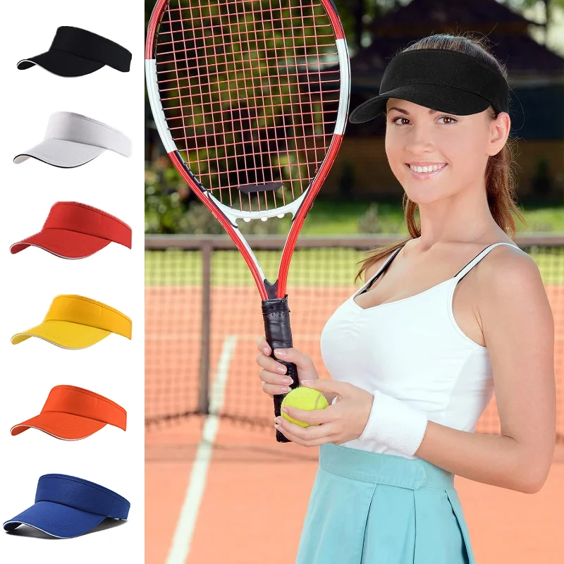 

Sport Sun Visor Anti-UV Sweat Absorb Golf Tennis Empty Top Hat Summer Breathable Men Women Adjustable Running Sunscreen Hat