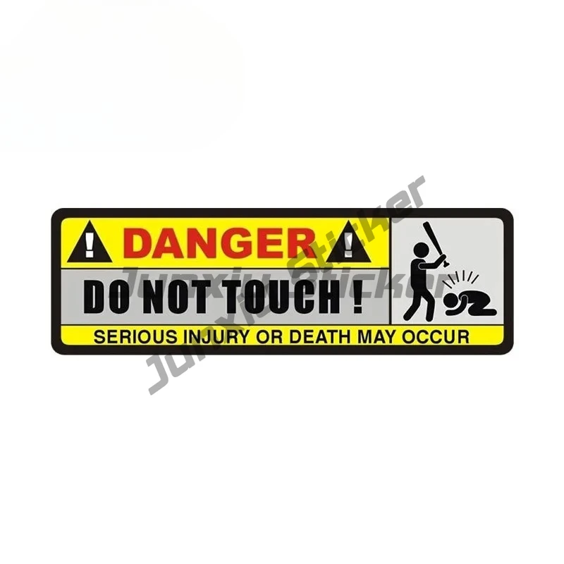 

Do Not Touch Warning Car Sticker Interesting Waterproof Motorcycle SUV Rearview Mirror Decal Scratch-Proof Laptop JDM
